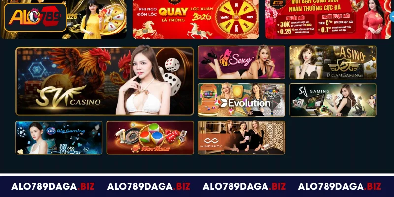 Các sảnh chơi Casino ALO789 hấp dẫn hiện nay