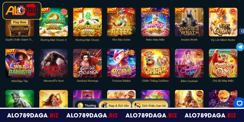 Danh sách game nổ hũ ALO789 nổi bật